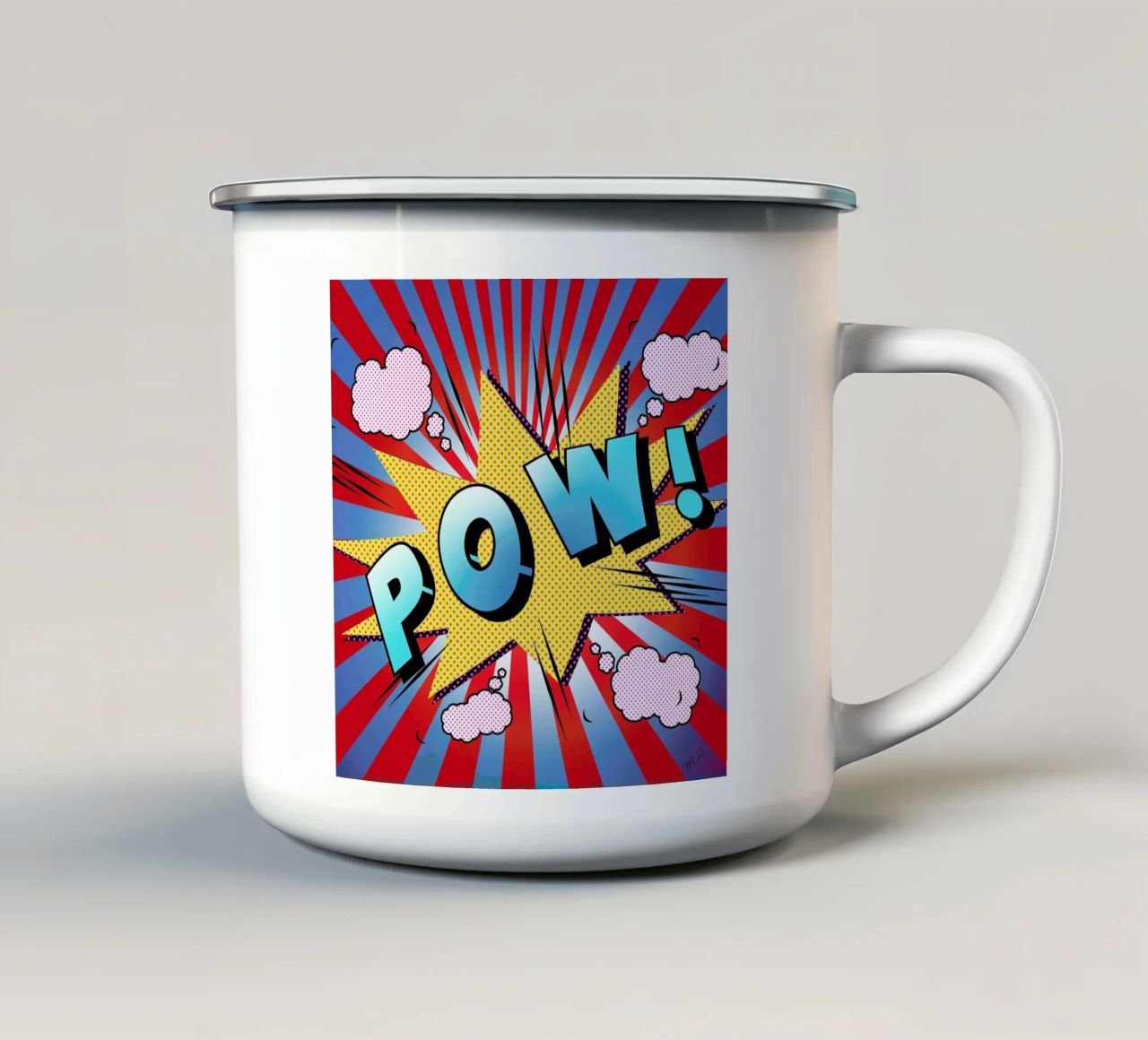 Pow 5 tazza in smalto da Mark Ashkenazi