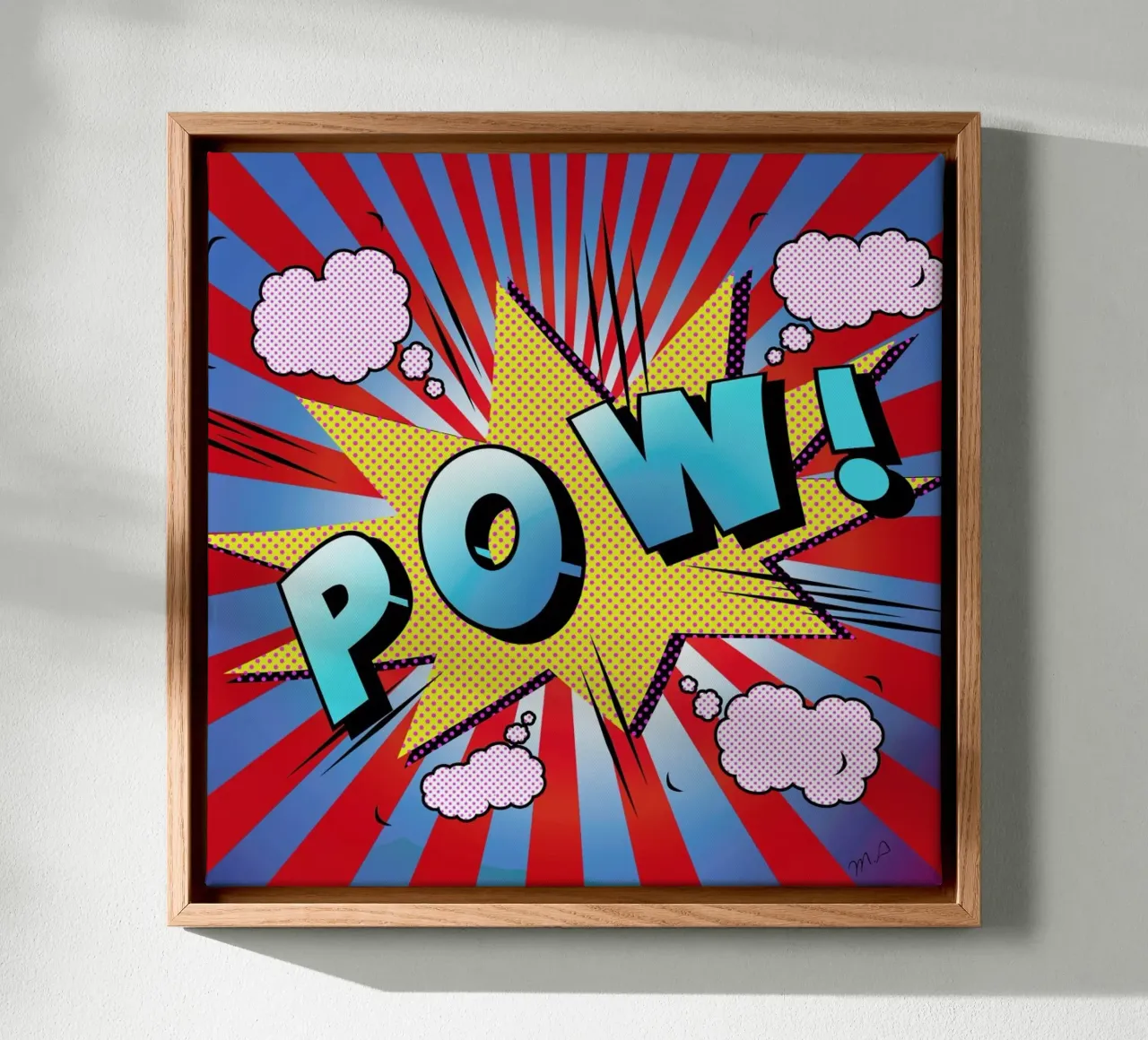 Pow 5 tela con Cornice a cassetta da Mark Ashkenazi