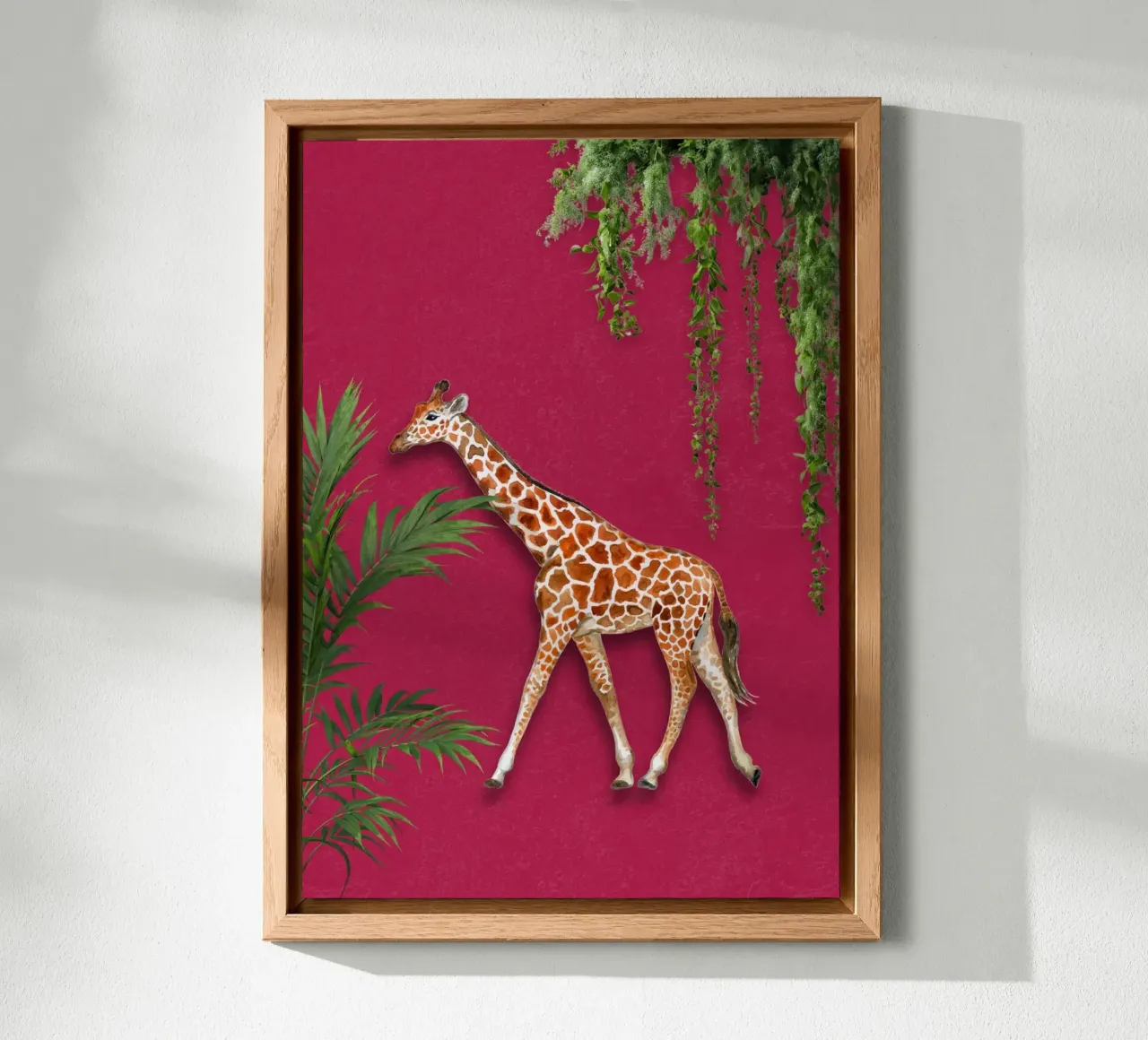 Gigante gentile in rosa alluminio dibond da DesignArt
