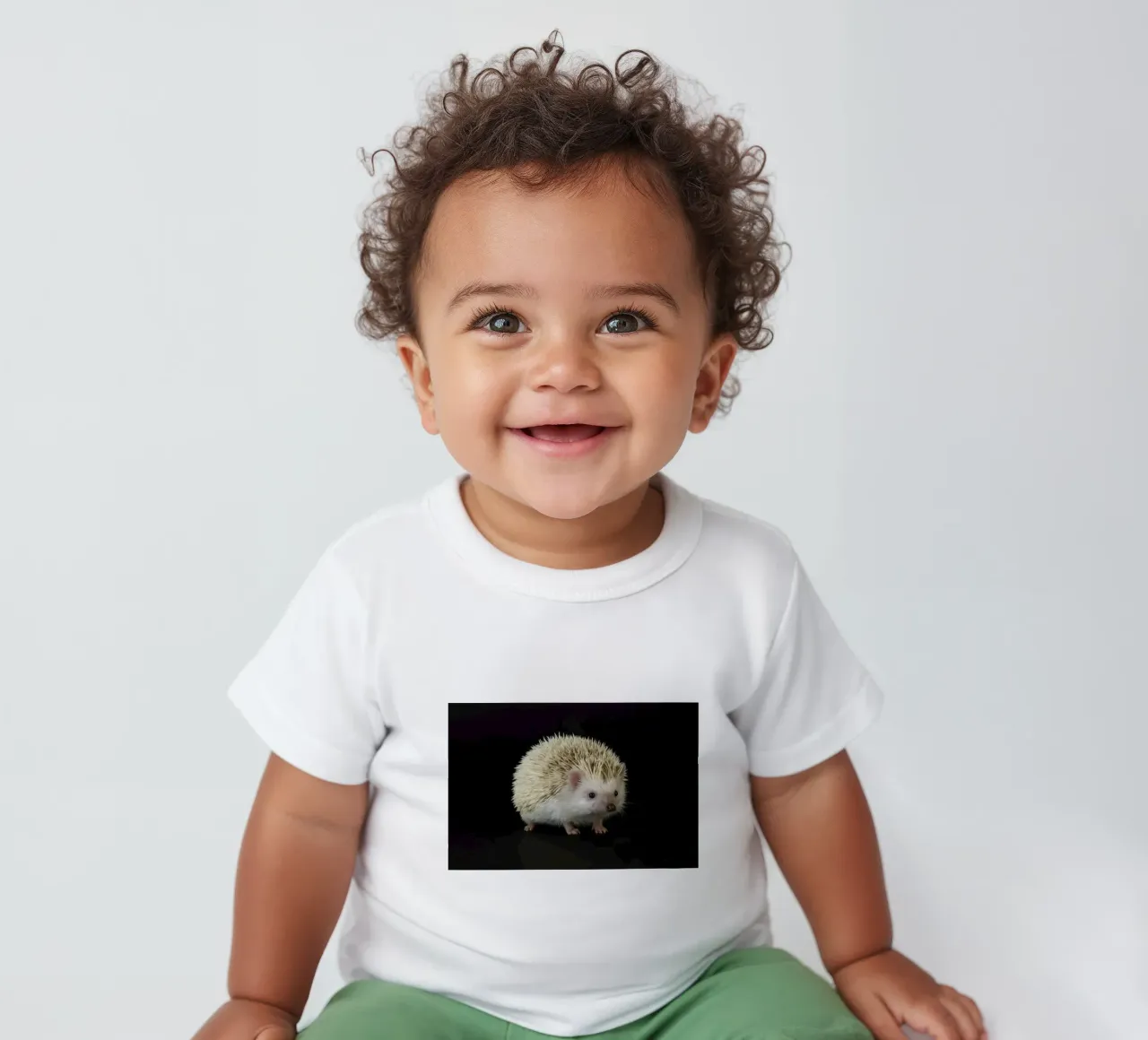 Riccio bianco maglietta neonato da Curious Collections by Marielle Leenders