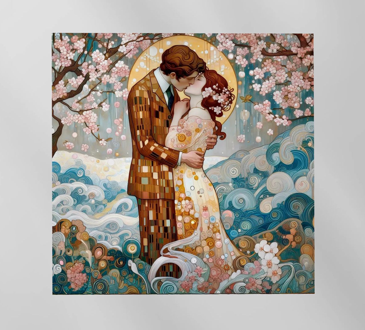 Lovers in Spring pellicola backlit da Art-Nouveau-Dsg