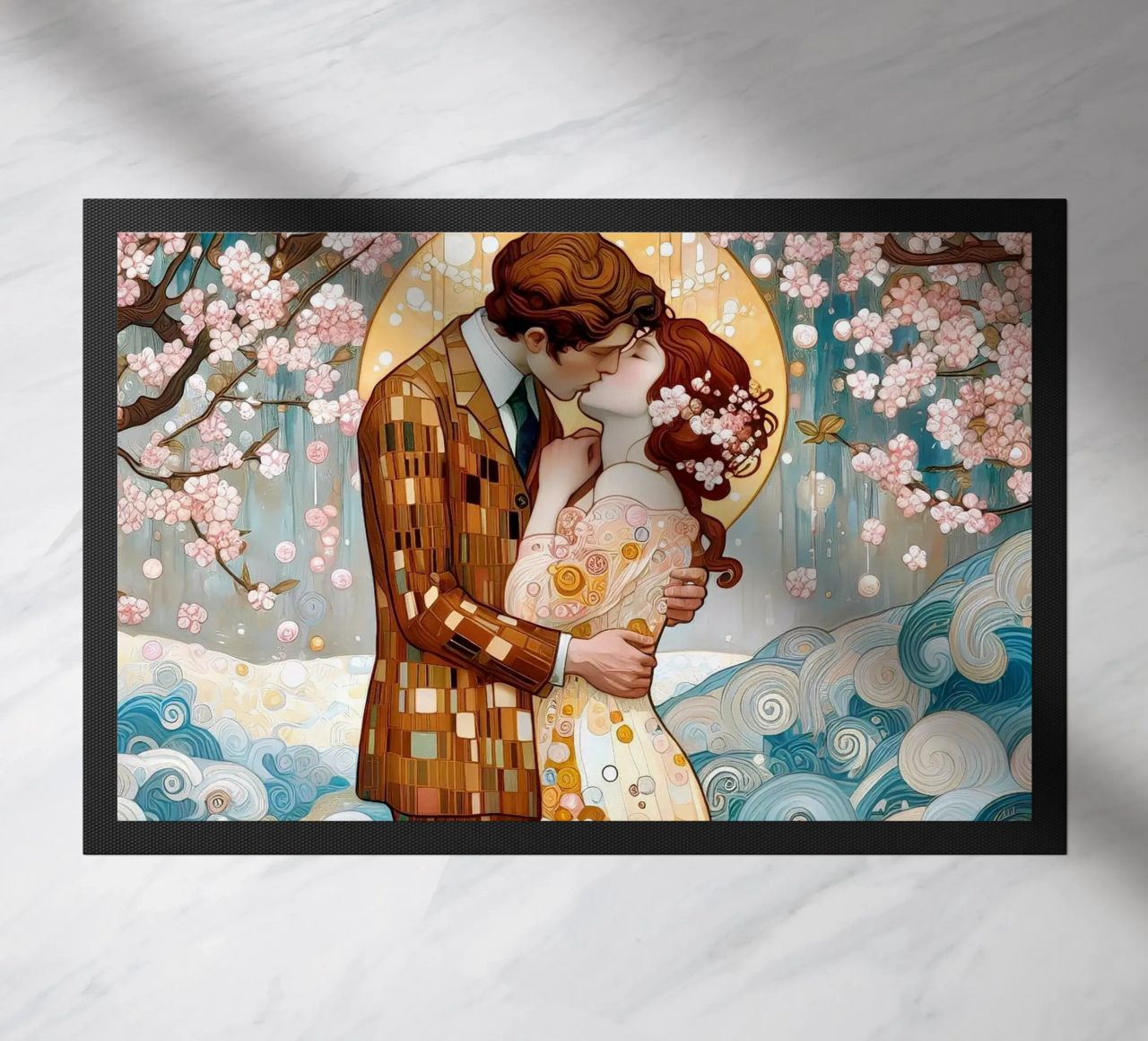 Lovers in Spring zerbino da Art-Nouveau-Dsg