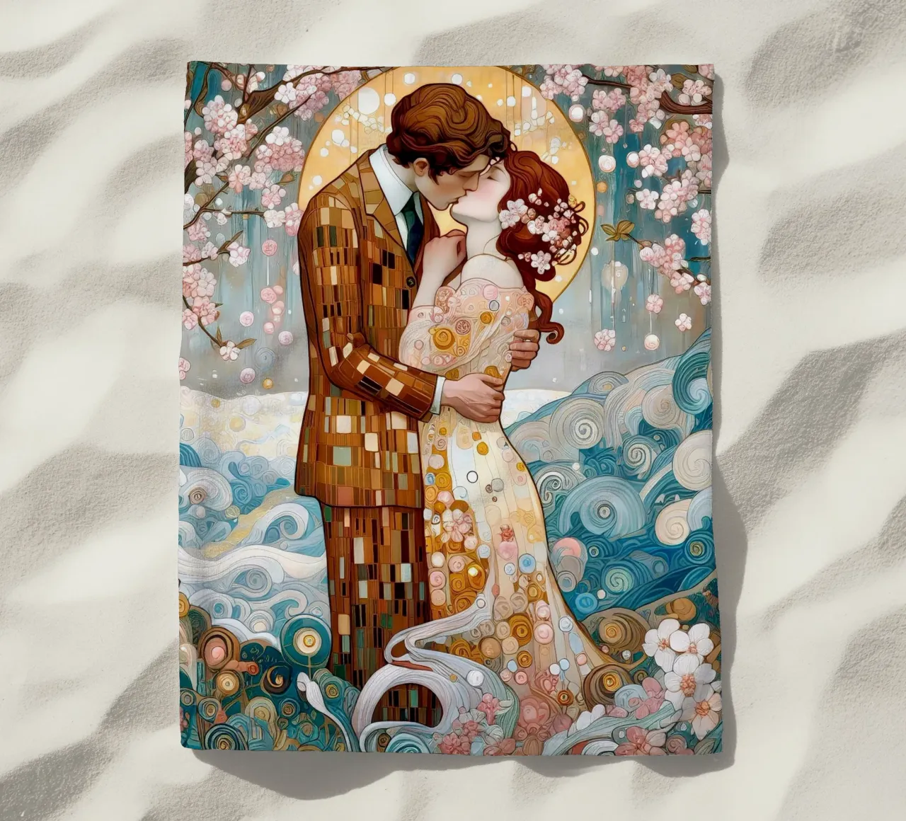 Lovers in Spring telo mare da Art-Nouveau-Dsg