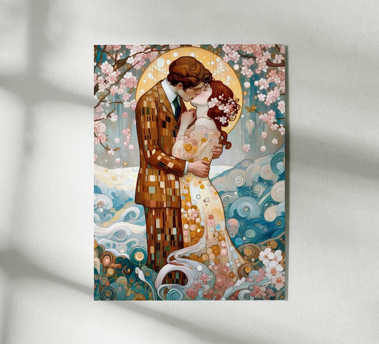 Lovers in Spring plexiglass da Art-Nouveau-Dsg