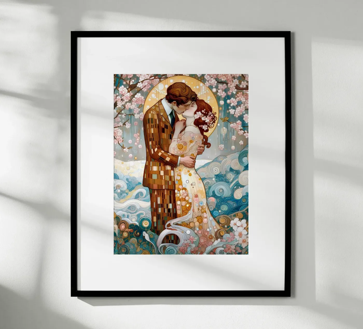 Lovers in Spring poster da Art-Nouveau-Dsg