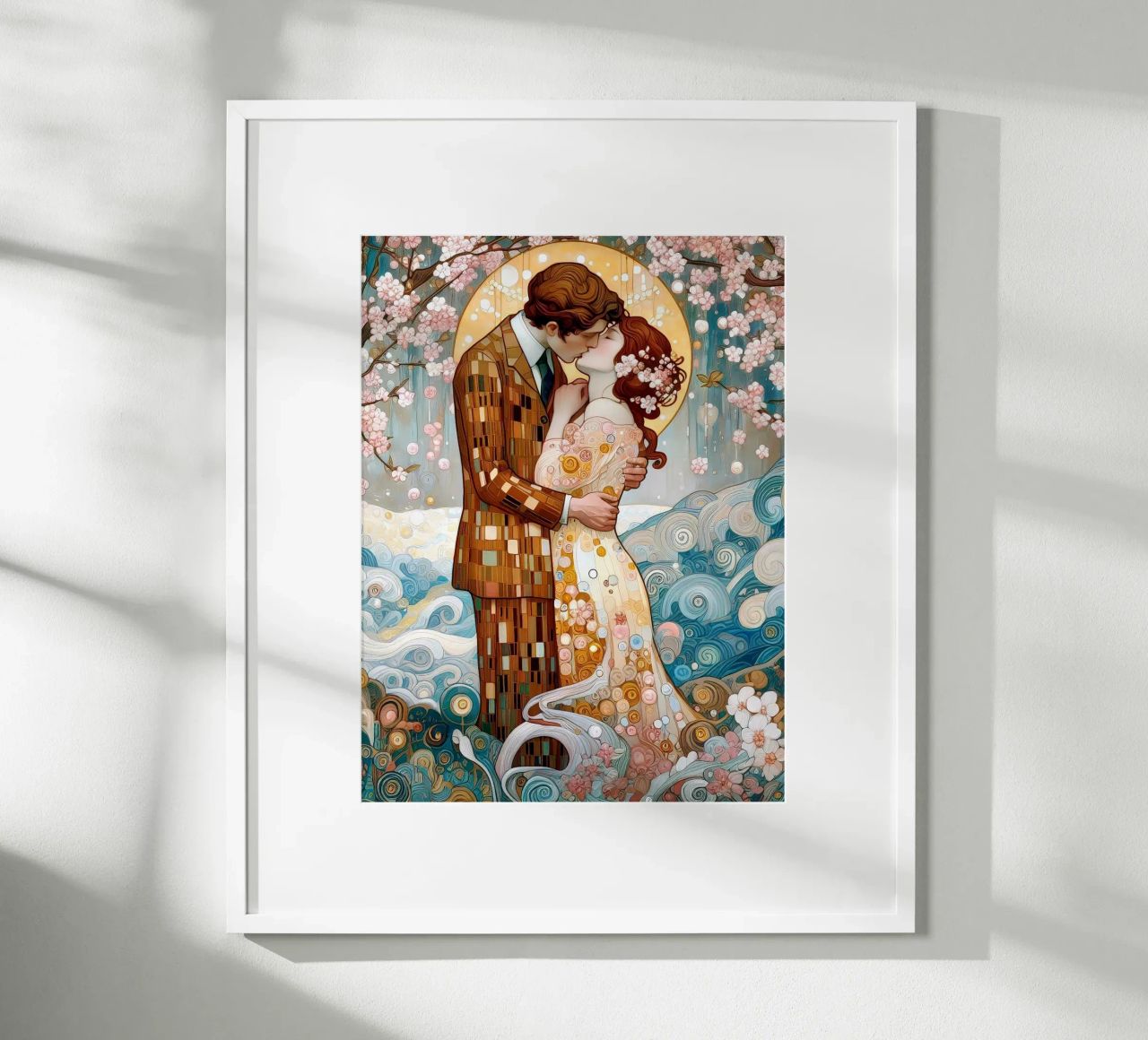 Lovers in Spring poster by Art-Nouveau-Dsg