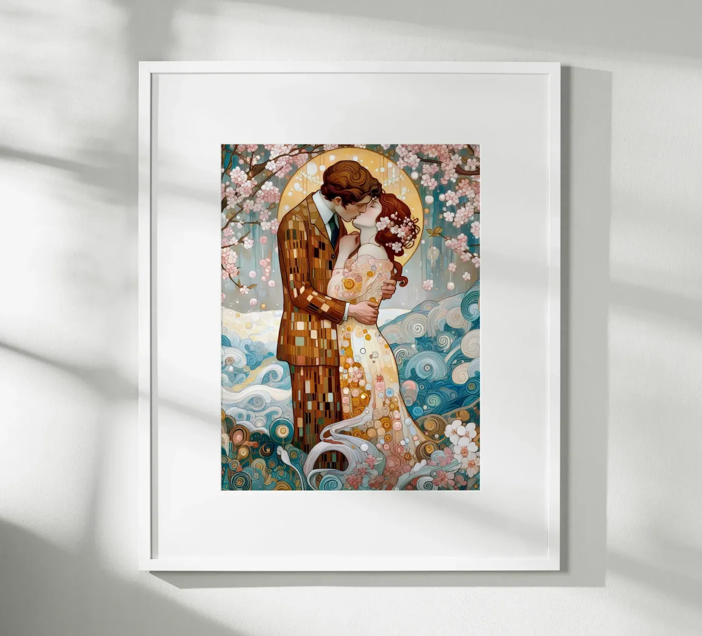Lovers in Spring poster da Art-Nouveau-Dsg