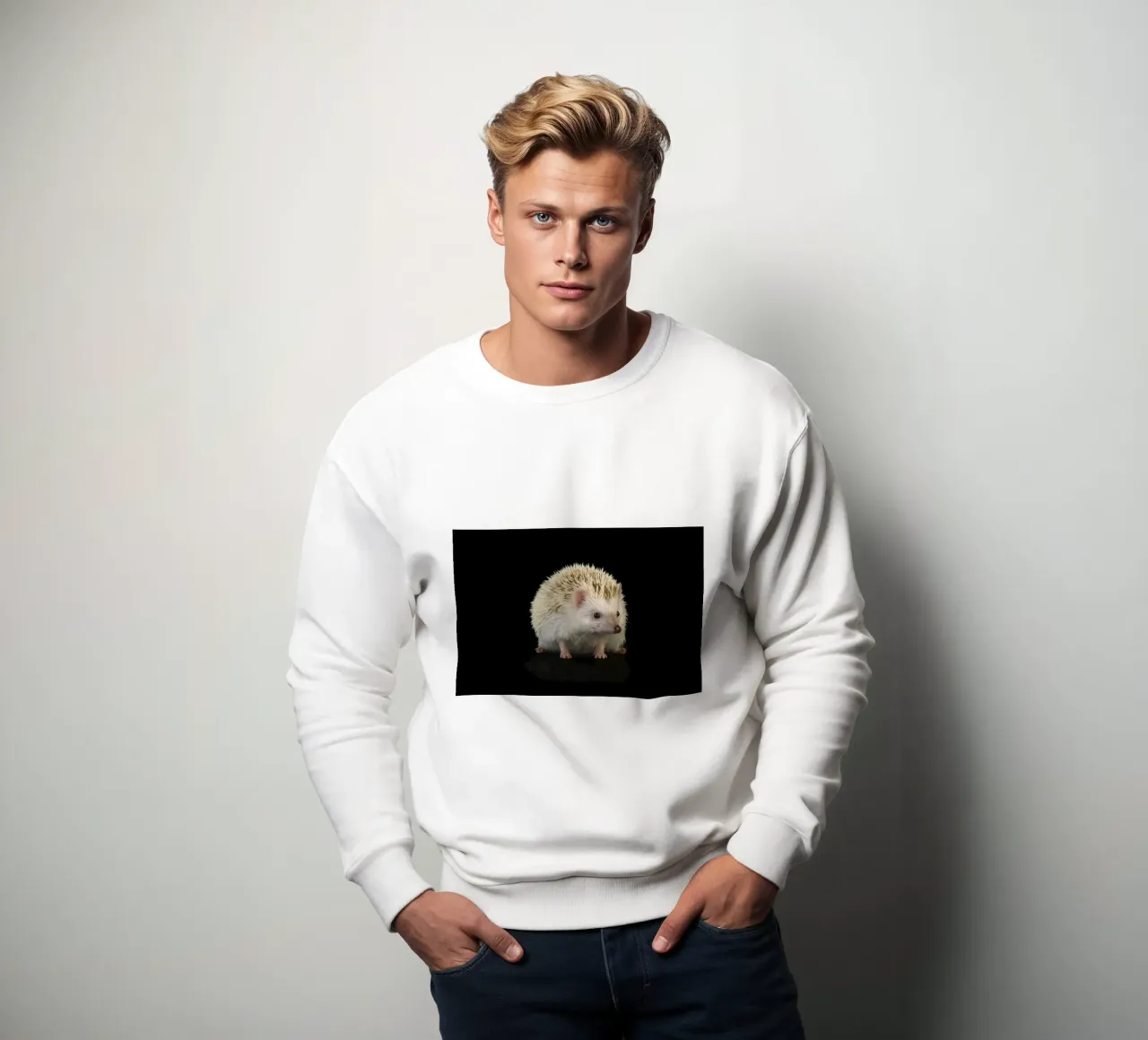 Riccio bianco felpa da Curious Collections by Marielle Leenders