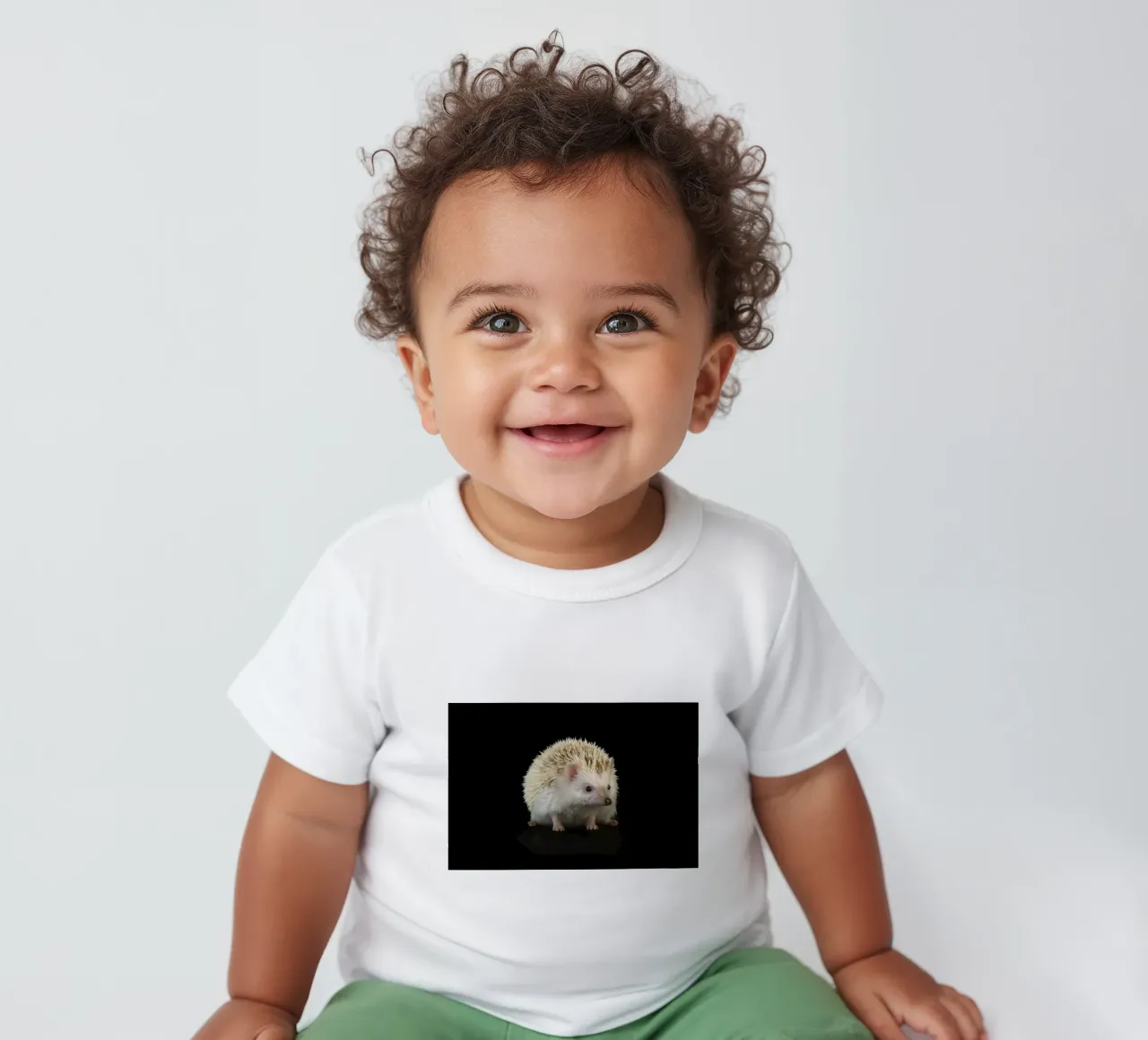Riccio bianco maglietta neonato da Curious Collections by Marielle Leenders
