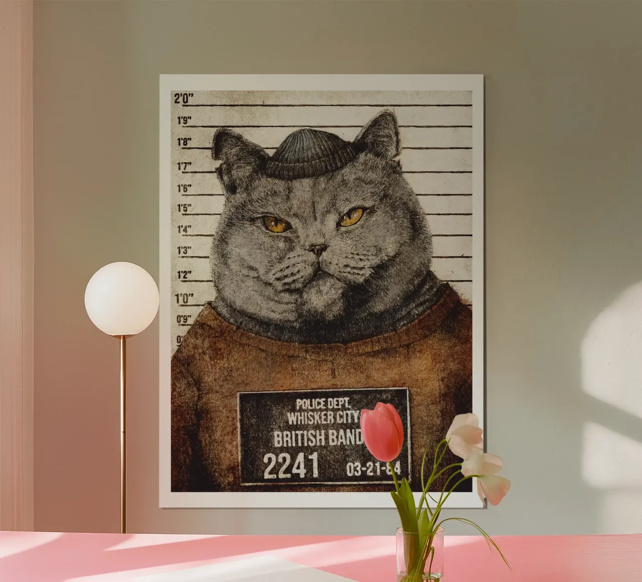 British Bandit poster con telaio in legno da mikekoubou
