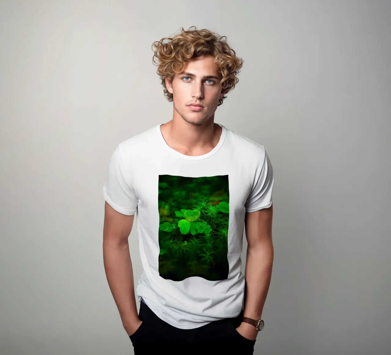 Cloverleaf in the forest t-shirt da Fjöllart