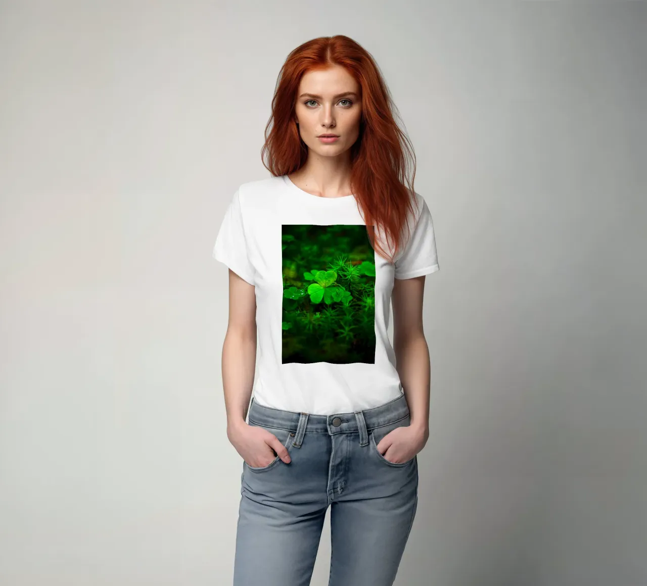 Cloverleaf in the forest t-shirt da Fjöllart