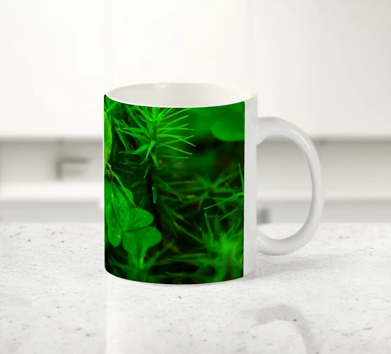Cloverleaf in the forest tazza in ceramica da Fjöllart