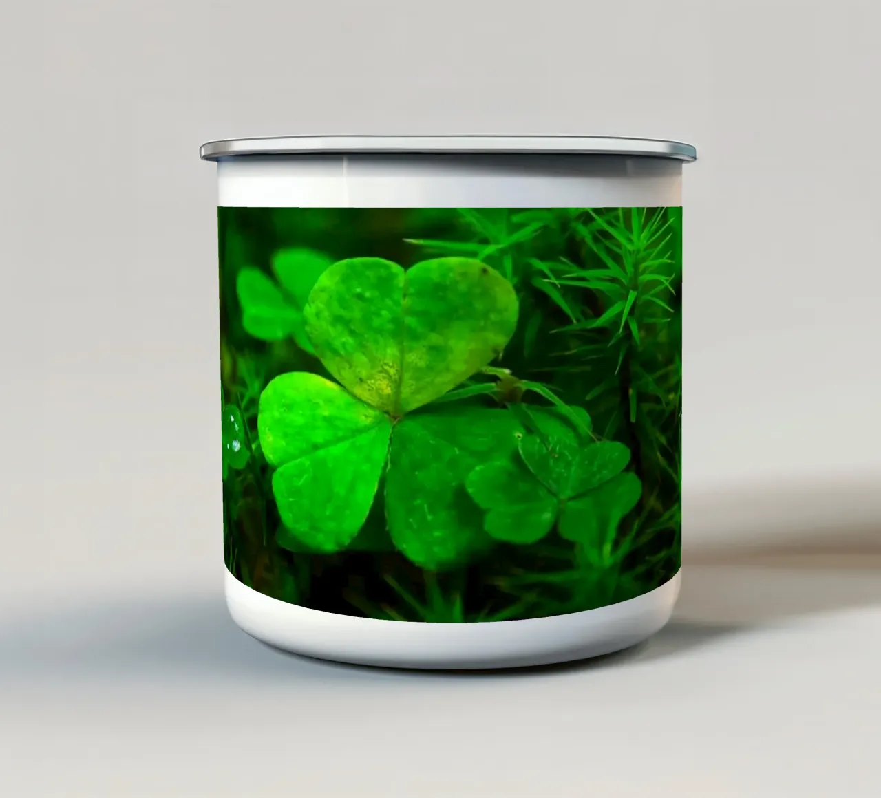 Cloverleaf in the forest tazza in smalto da Fjöllart
