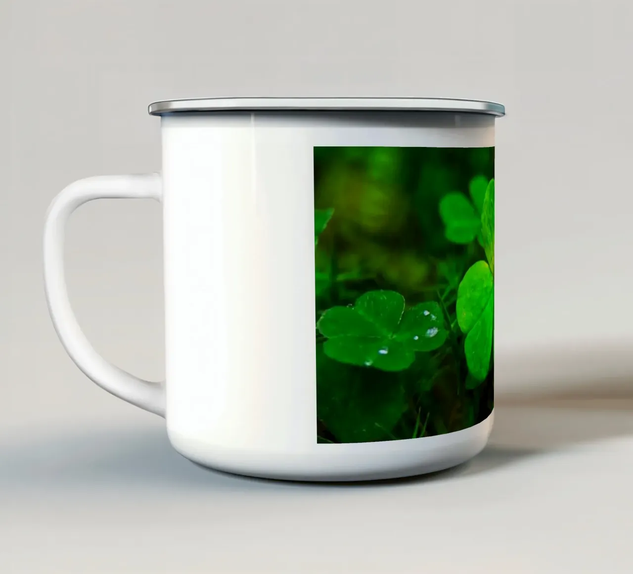 Cloverleaf in the forest tazza in smalto da Fjöllart