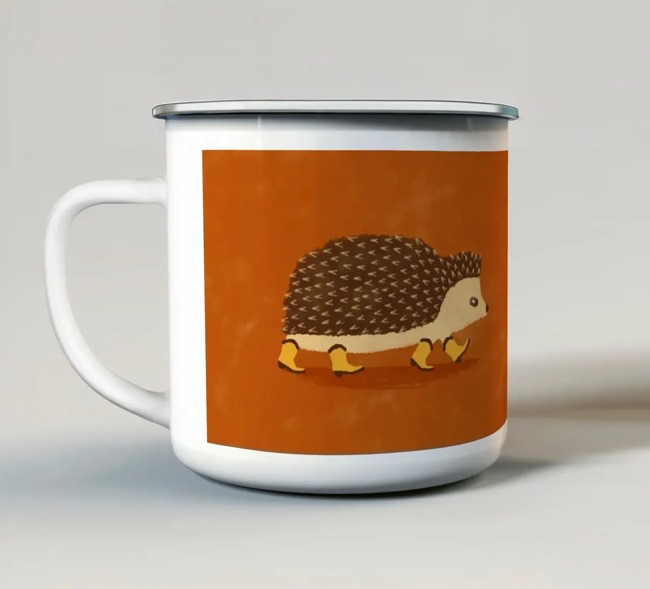 Sonny The Running Cowboy Hedgehog tazza in smalto da AnyoneCanYeehaw