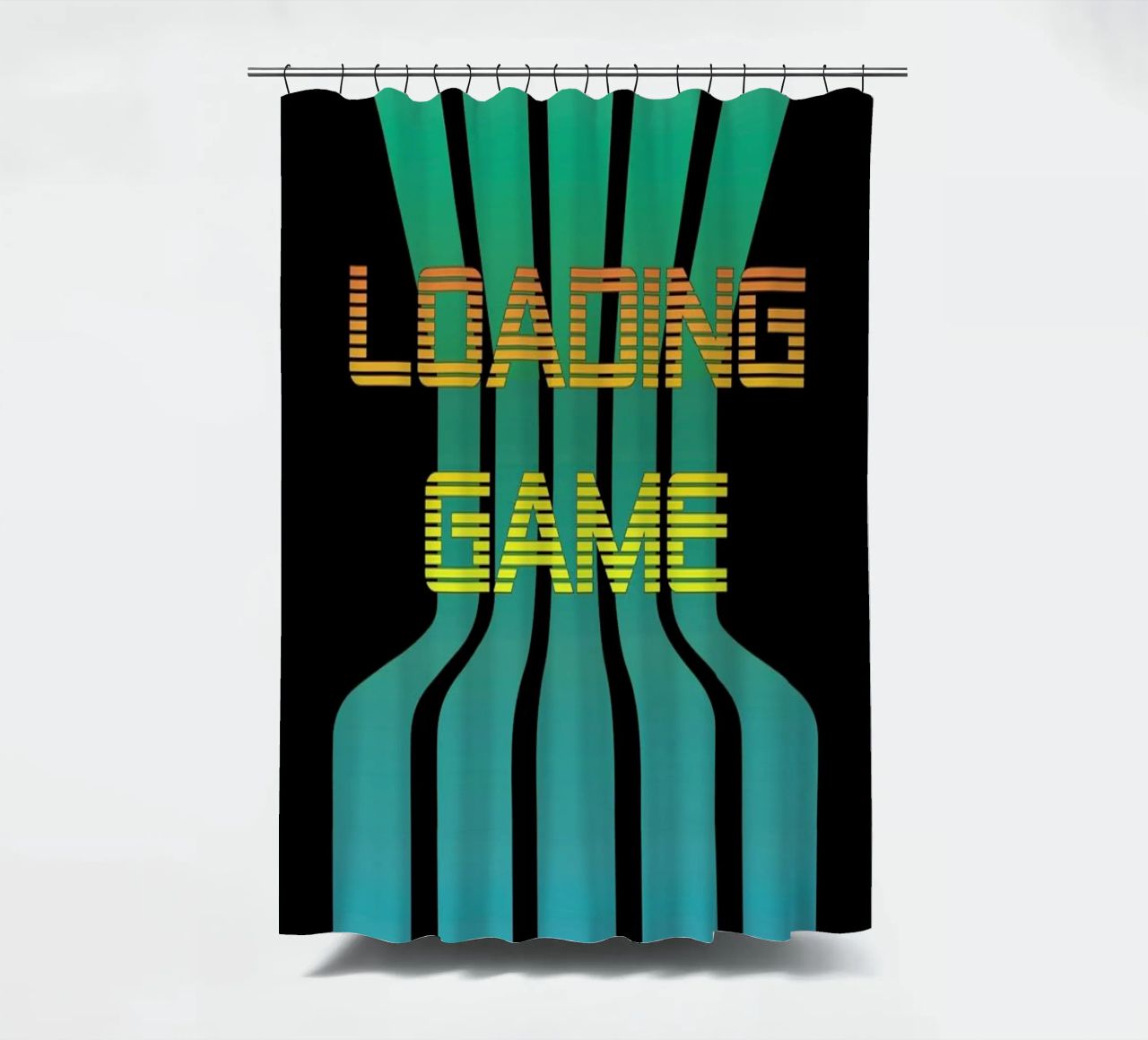 Loading game shower curtain by Metron