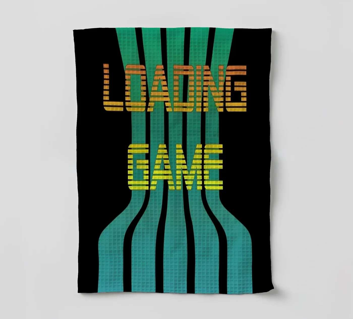 Loading game tea towel by Metron