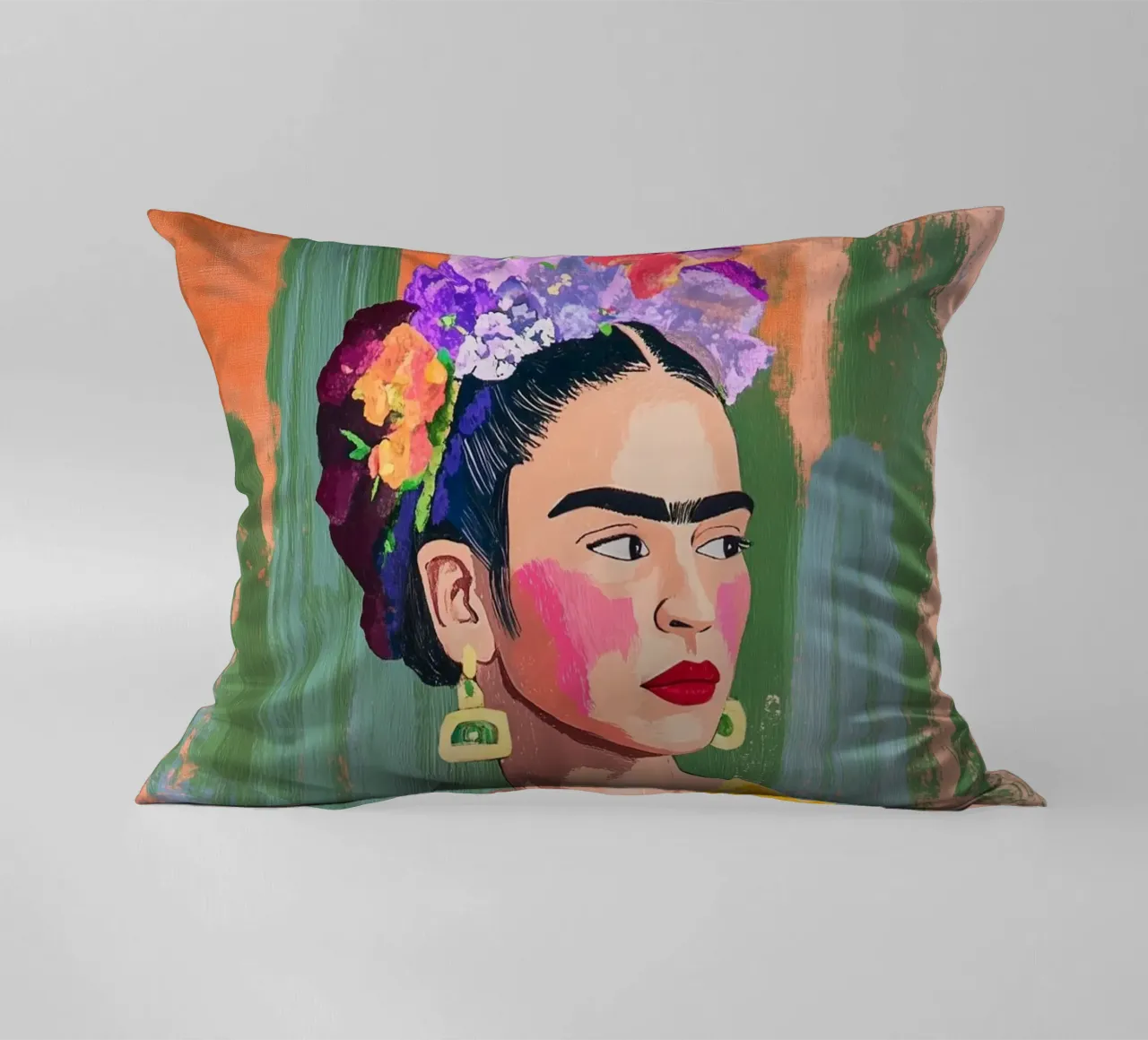 Kahlo e i cactus cuscino da Carinaprint