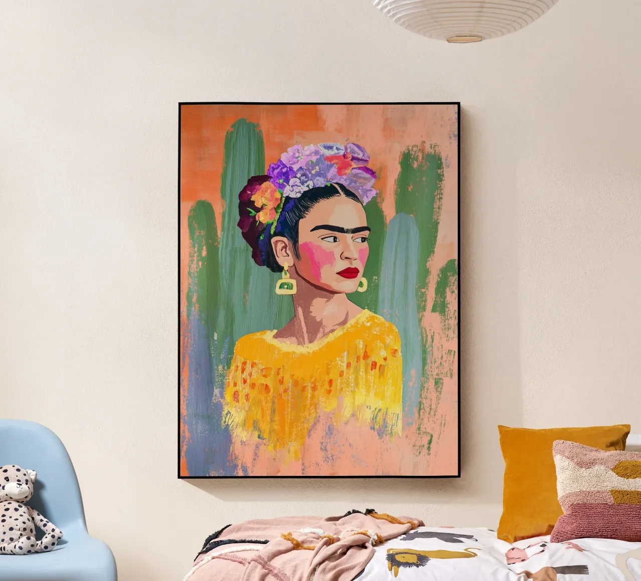 Kahlo and cacti plexiglass da Carinaprint