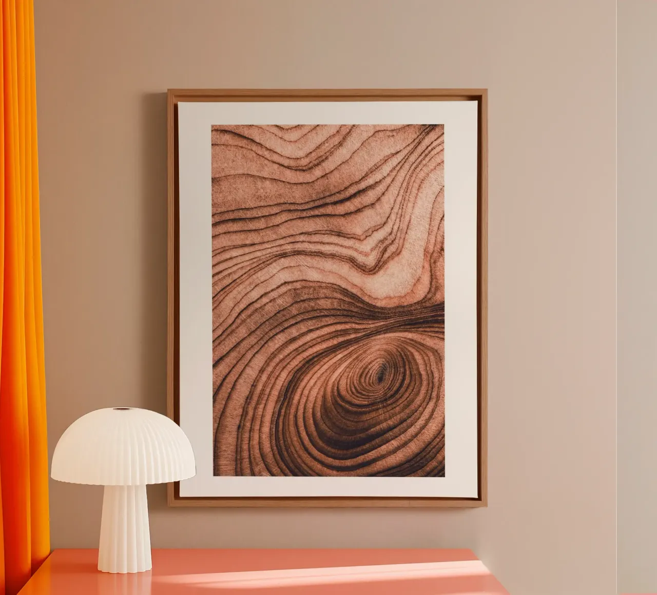 Houtnerf abstract | Natuurlijk muurschildering ontwerp canvas van Whole©