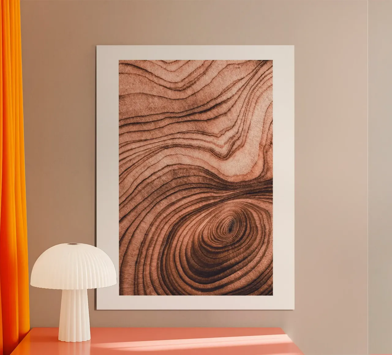 Houtnerf abstract | Natuurlijk muurschildering ontwerp poster met aluminium frame van Whole©