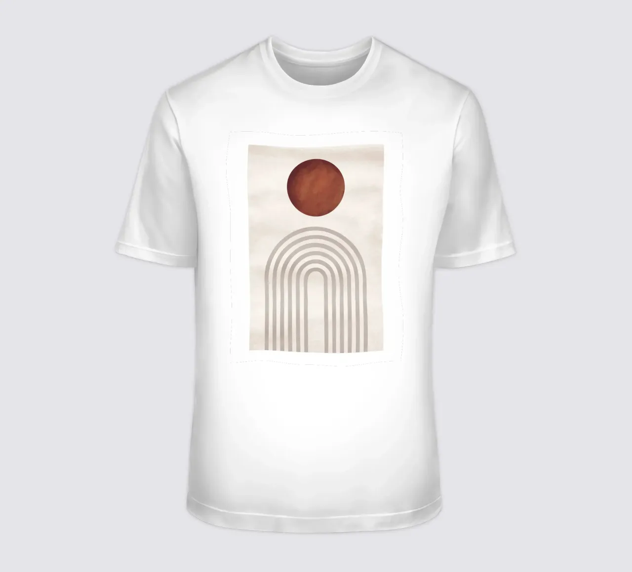 Sole e archi astratti | Design moderno boho t-shirt da Whole©