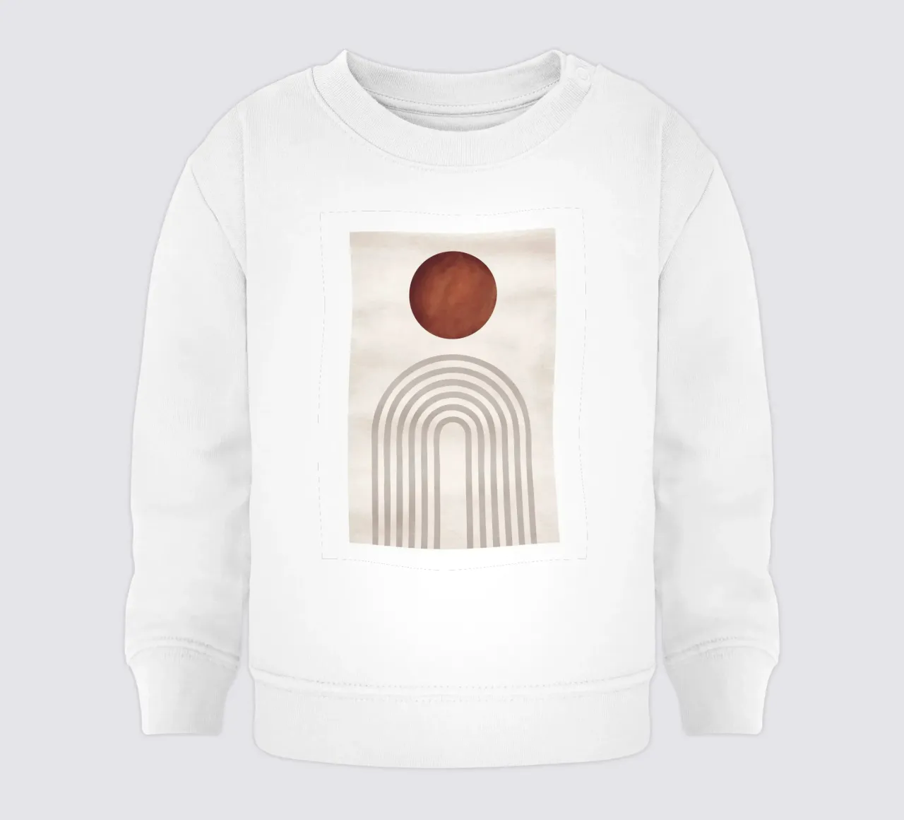 Sole e archi astratti | Design moderno boho felpa neonato da Whole©