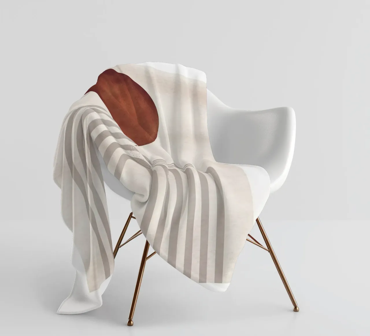 Sole e archi astratti | Design moderno boho coperta in pile da Whole©