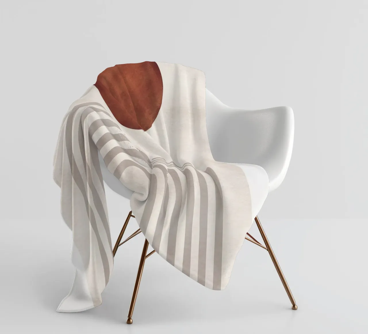Sole e archi astratti | Design moderno boho coperta in pile da Whole©
