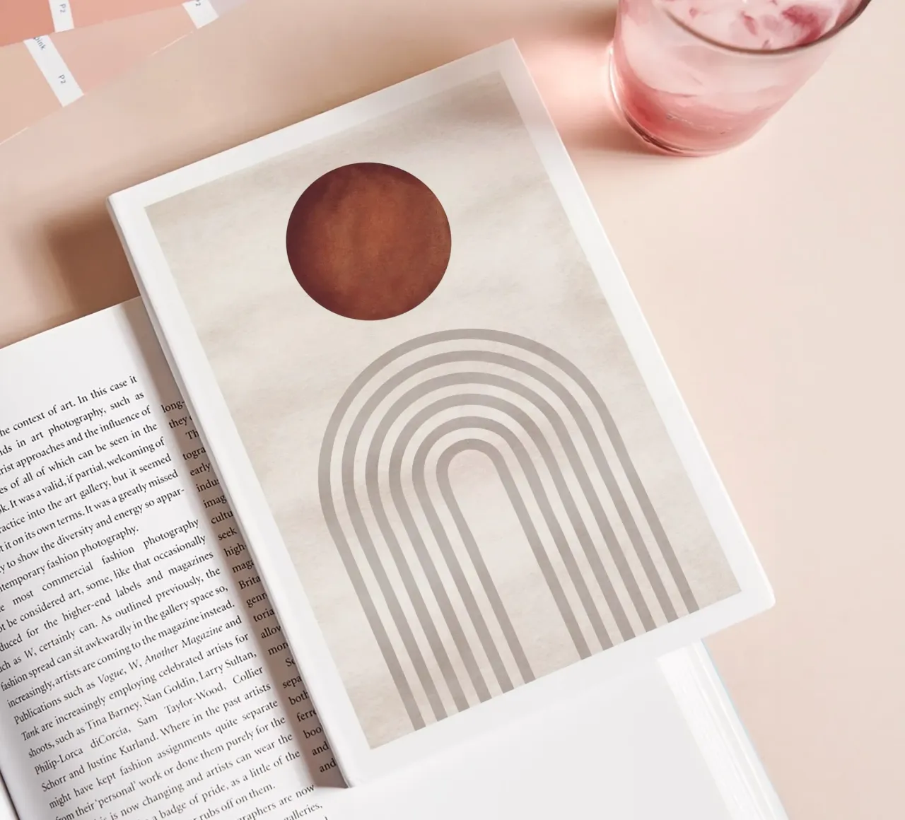 Soleil abstrait & arcs | Design boho moderne carnet de notes de Whole©