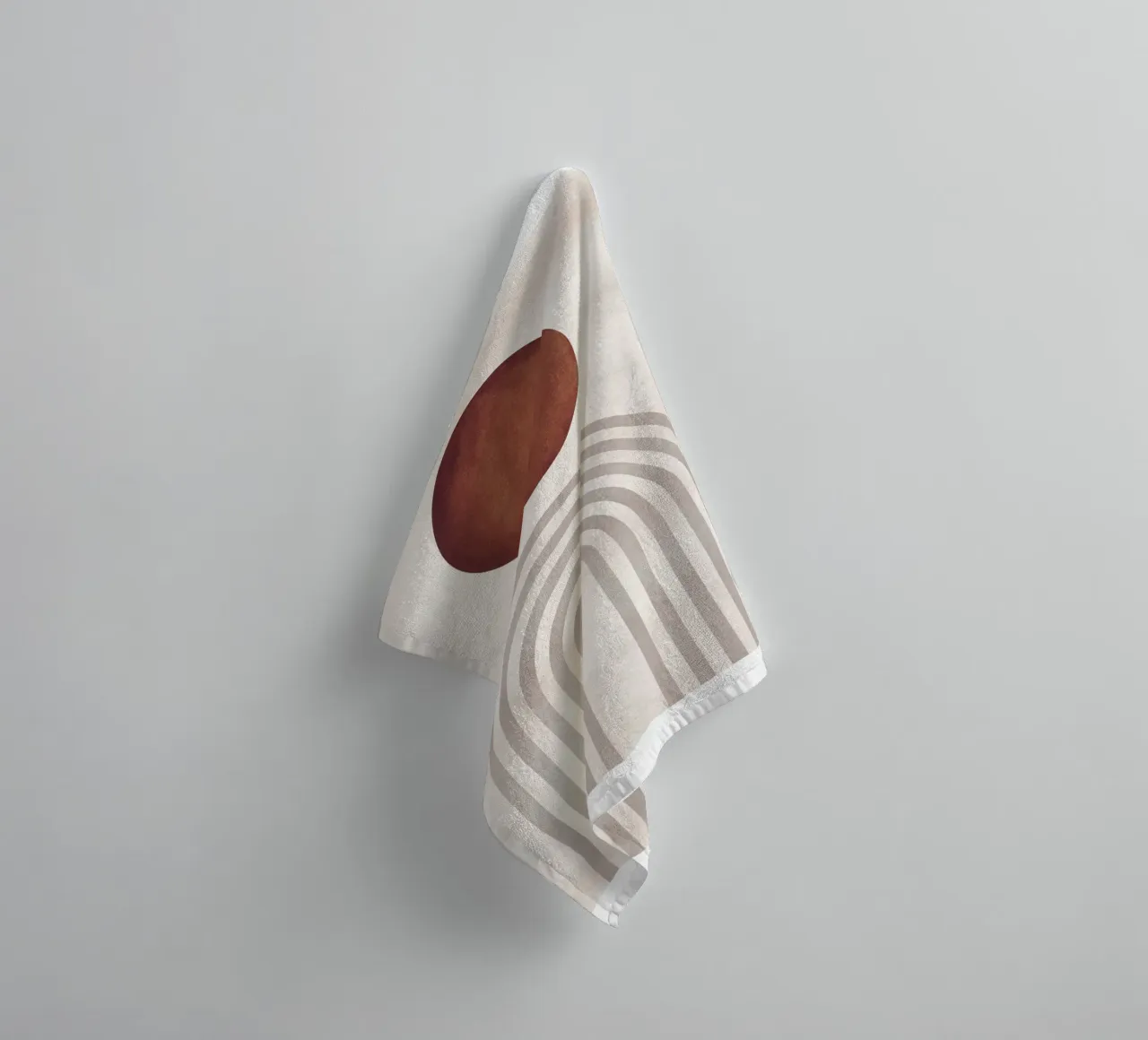 Abstracte zon en bogen | Modern boho-ontwerp badhanddoek van Whole©