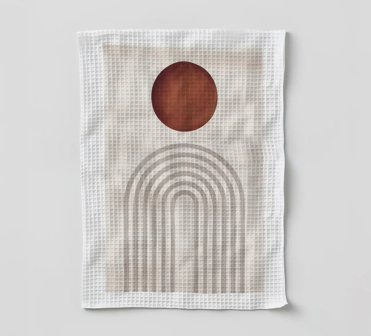 Sole e archi astratti | Design moderno boho canovaccio da cucina da Whole©