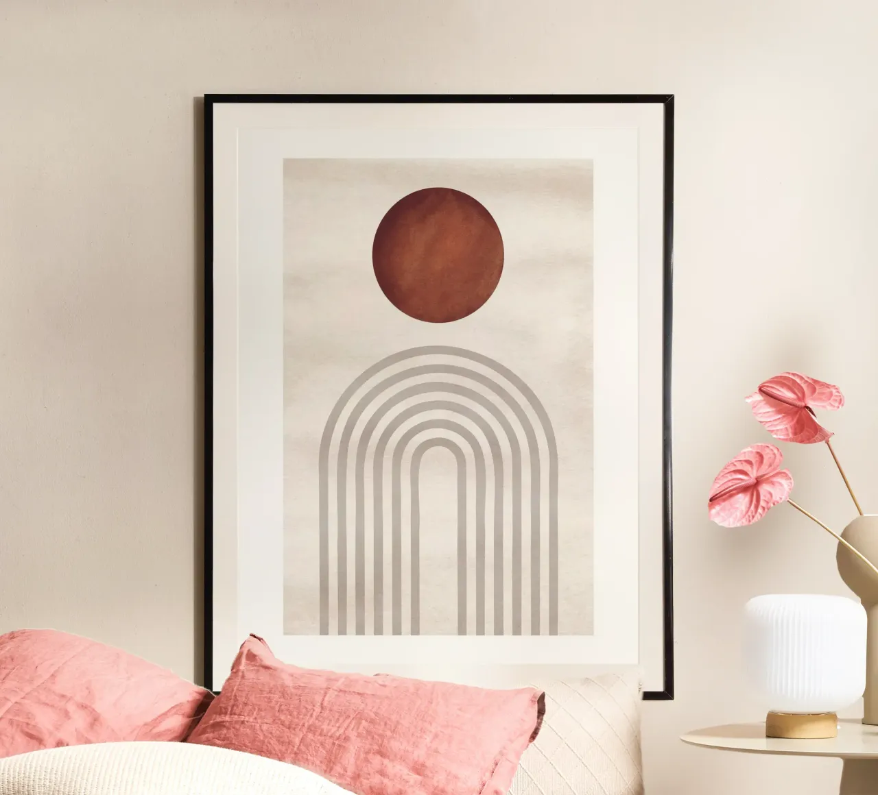 Sole e archi astratti | Design moderno boho carta hahnemühle da Whole©