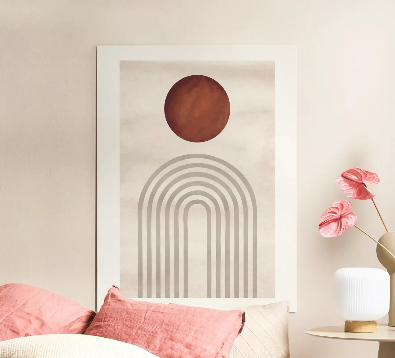 Sole e archi astratti | Design moderno boho carta hahnemühle da Whole©