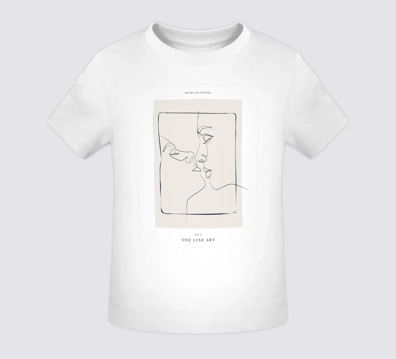 Minimalist line art pair - Elegant design baby t-shirt by Whole©