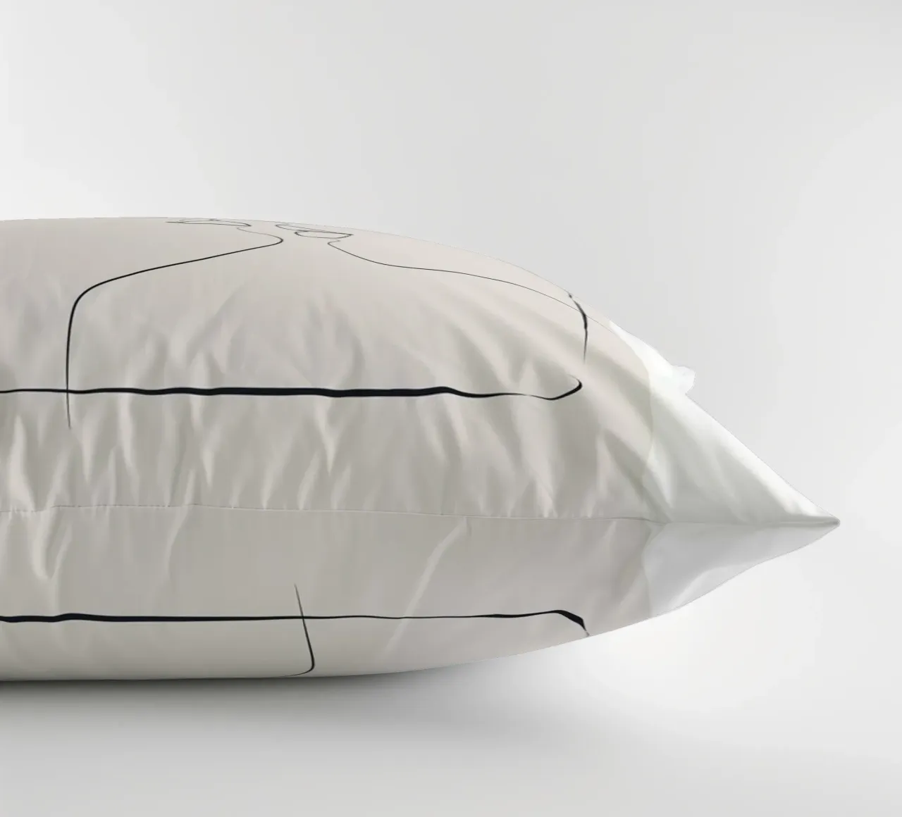 Minimalist line art pair - Elegant design decorative cushion by Whole©