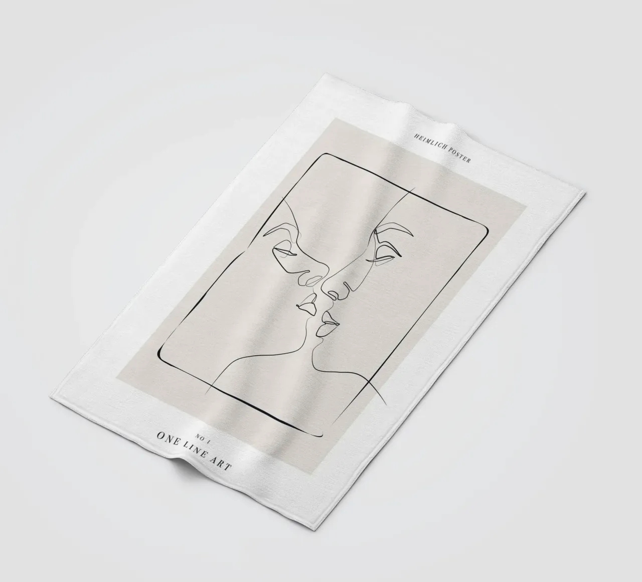 Coppia di line art minimaliste - Design elegante coperta in pile da Whole©