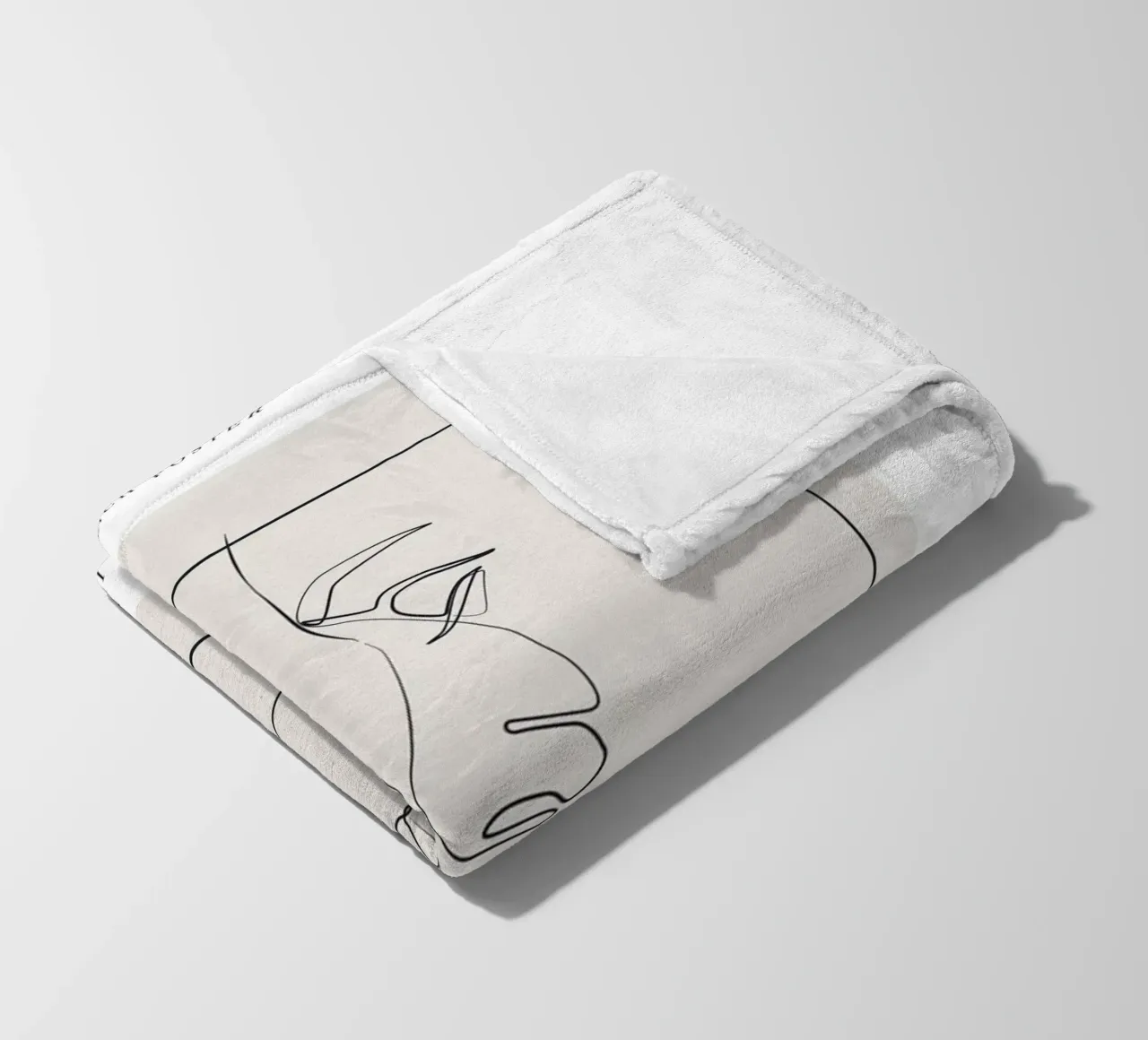 Coppia di line art minimaliste - Design elegante coperta in pile da Whole©