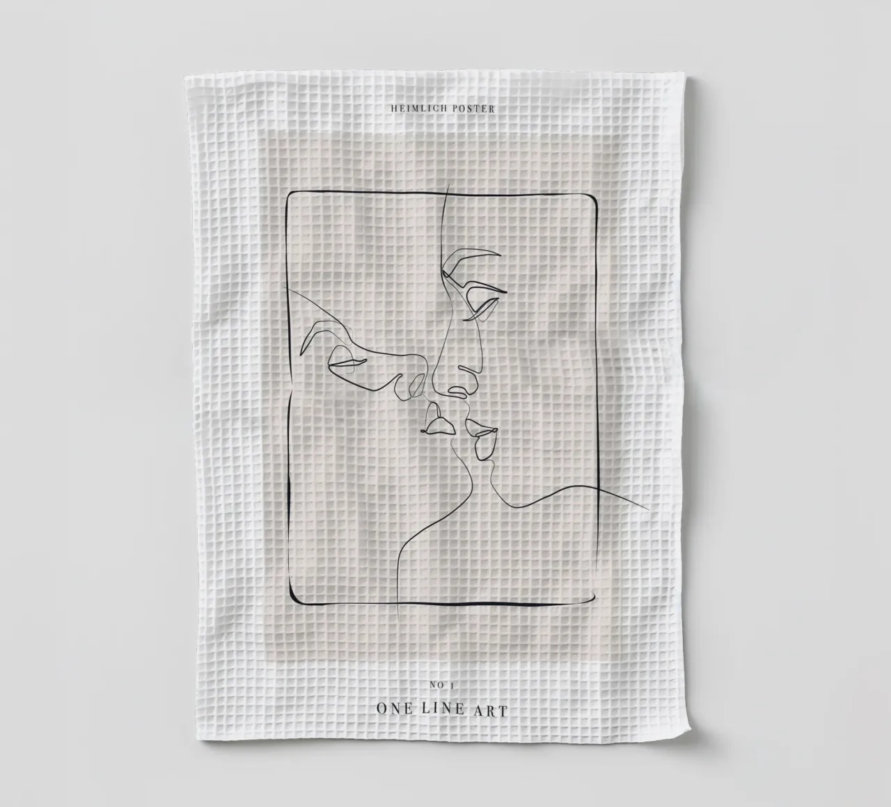 Paire minimaliste Line-Art - Design élégant torchon de Whole©