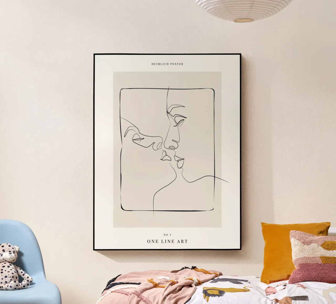 Coppia di line art minimaliste - Design elegante plexiglass da Whole©
