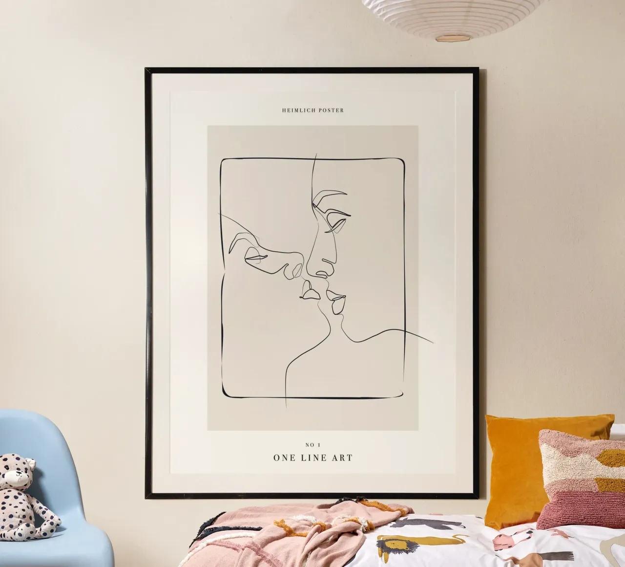 Coppia di line art minimaliste - Design elegante poster da Whole©