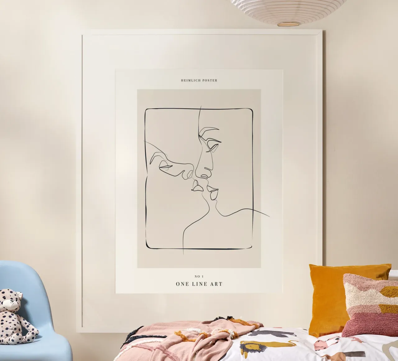 Coppia di line art minimaliste - Design elegante poster da Whole©