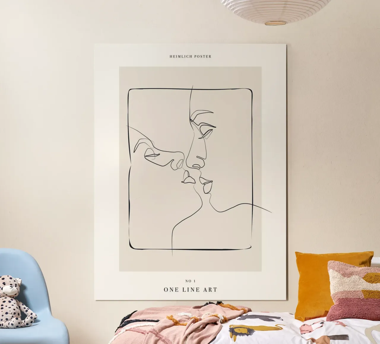 Coppia di line art minimaliste - Design elegante poster da Whole©