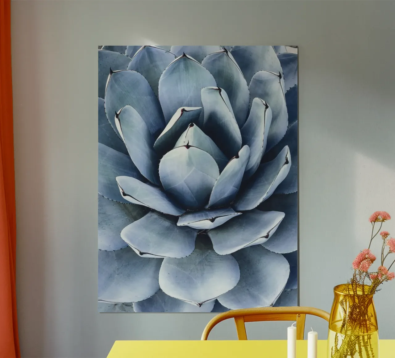 Feuilles d'agave - l'élégance botanique en bleu-vert poster de Whole©