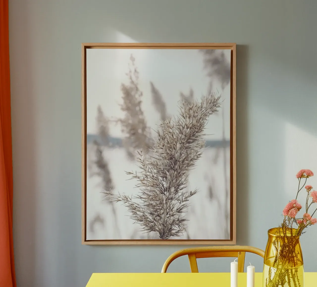 Natural reed grass - Gentle natural art Leinwand von Whole©