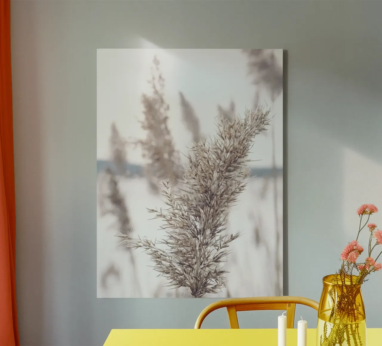 Natural reed grass - Gentle natural art Leinwand von Whole©