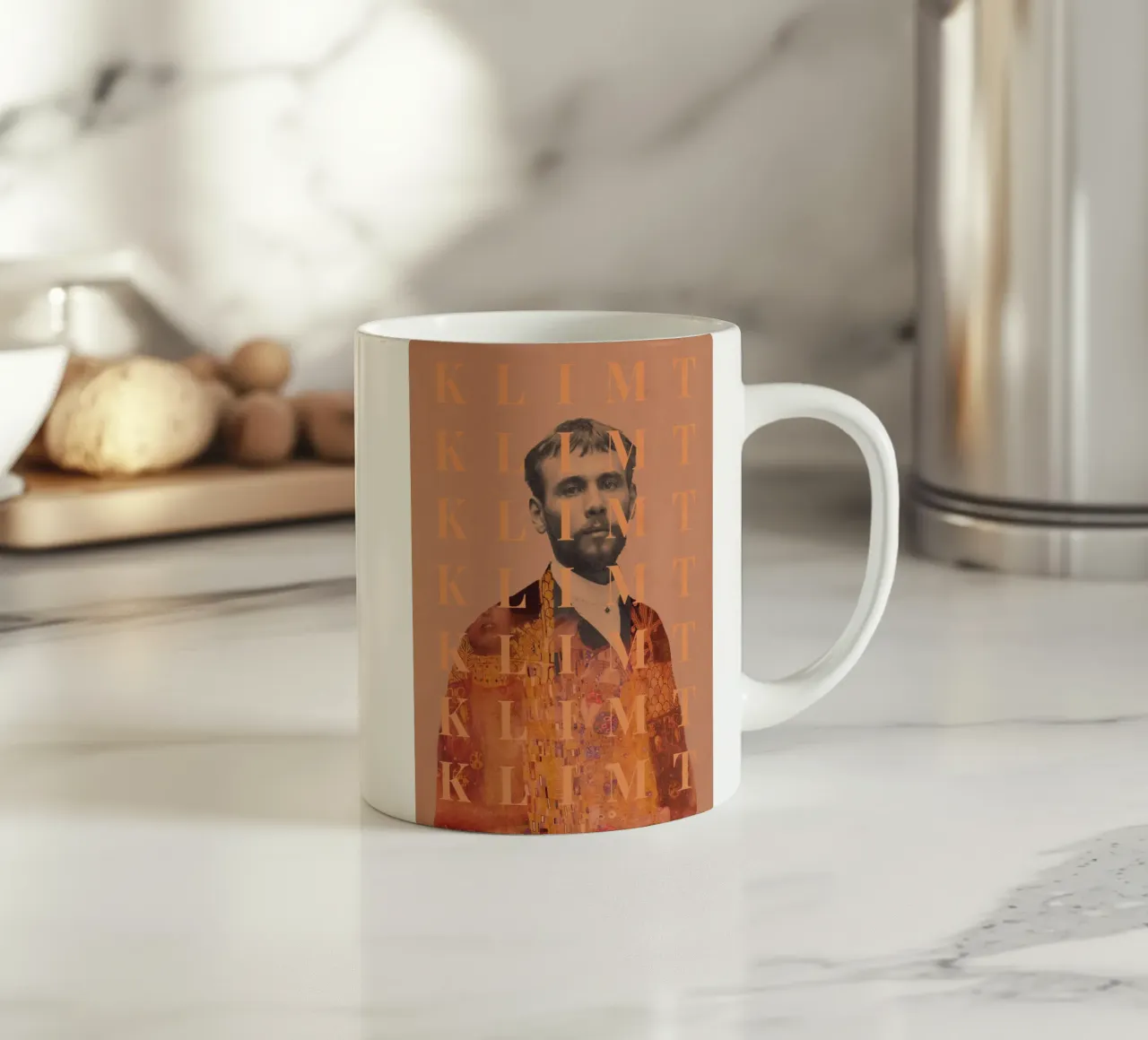for Gustav Klimt 02 tazza in ceramica da Frank Moth