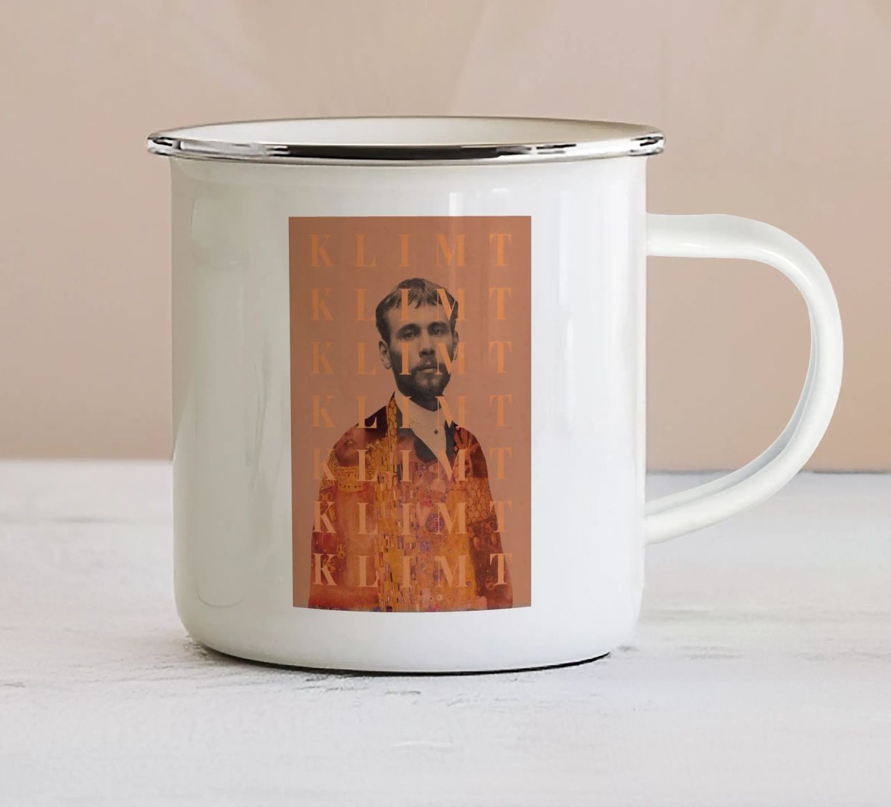 for Gustav Klimt 02 tazza in smalto da Frank Moth