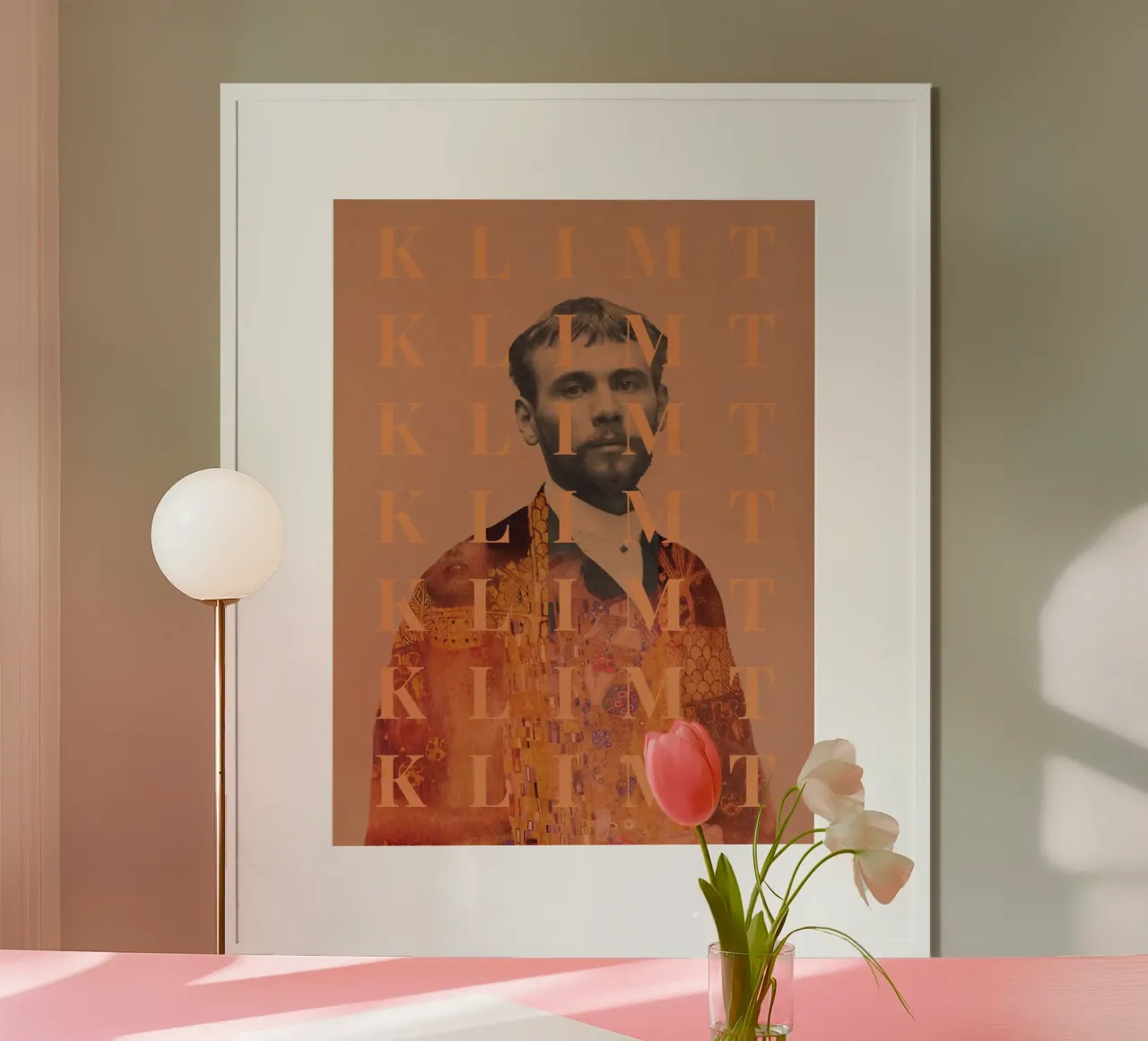 for Gustav Klimt 02 poster con telaio in alluminio da Frank Moth